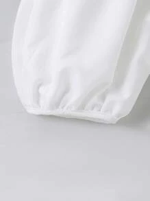 男婴三件套洗礼服 - 白色连体衣 + 背心 + 帽子 - 白色 - 查看 5