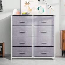 Bedroom Chest Of Drawers, Storage Unit With 8 Fabric Drawers And Metal Frame Storage Organizer For Cloth Towel Wardrobe Toys - Grey - View 9