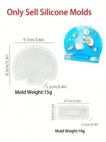 2pcs Photo Display Resin Molds Photo Frame Mold Heart Rectangle Shape Silicone Picture Mold DIY Personalized Photo Silicone Tool For Crafts Table Home Decor Making Souvenir Handmade Crafts