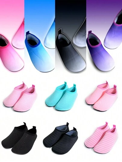 Charming Lake Blue Kids Water Shoes For Kids, Non-Slip, Anti-Scratch, Rapid-Dry And Convenient