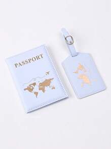 4/2/1pc Couple Travel Passport Holder, Imitation Leather Passport Wallet, Passport Cover, Suitable For Honeymoon Travel, Pu Leather Passport Holder, Passport Cover, Passport Wallet, Passport Card Holder Lightweight And Stylish Flight Travel Accessories, Suitable For Women Or Men Taking Business Travel, Student Travel - Multicolor - View 6