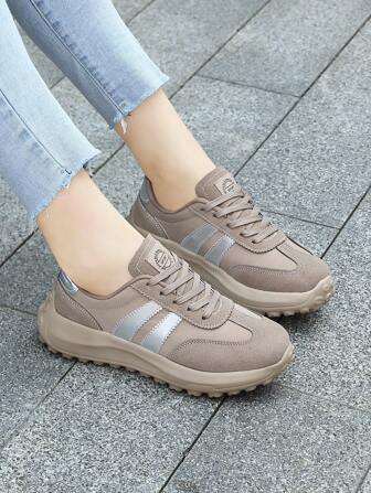 2025 Women's Fashion Casual Sneakers, Lightweight Comfortable Durable Lace-Up Sport Shoes