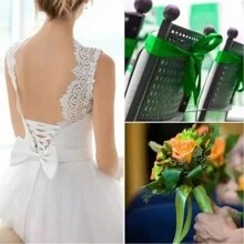 5 Rollos Liston Satinado Para Rosas Eternas Moños Navidad Regalos Decoraciones Manualidades 110 Metros 5 Piezas De 4 Cm Color Morado Rojo Rosa Dorado Beige Durazno Fiucsa Verde W5899 VERDE - Verde - Ver 6