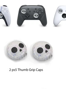 1 个黑色/紫色/粉色硅胶保护壳兼容 控制器，防滑、防汗、防尘、防刮，拇指握把盖兼容 控制器，游戏控制器配件，为玩家带来更好的游戏体验