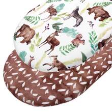 2PCS/Set Stretchy Ultra Soft Baby Bassinet Sheets Jersey Fitted Bassinet Sheet Set Jersey Knit Bassinet Mattress Sheets Universal Fit For Rectangle Round Oval Mattress - Multicolor - View 1