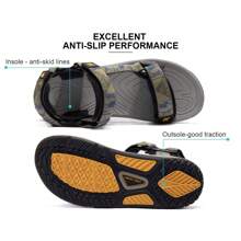 CAMEL CROWN Men's Waterproof Hiking Sandals, With Arch Support, Open Toe Design, Comfortable Outdoor Beach Water Sports Sandals For Summer - Army Green - View 4