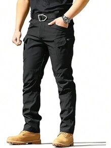 Multi-Pocket Military Tactical Pants For Men - Black - View 8