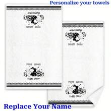 2 chiếc khăn mặt in hoa diên vĩ tím cá nhân hóa, khăn lau trà, khăn tay, khăn tắm - Mềm mại, Có thể giặt bằng máy, Dễ chăm sóc. Món quà tuyệt vời cho gia đình và bạn bè vào mùa xuân, mùa hè, ngày lễ tình nhân, kỷ niệm - Kết hợp 1 - Xem 4