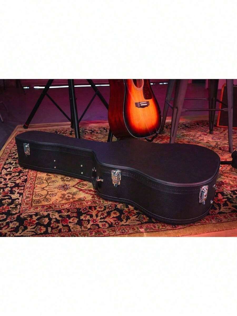 Cases Hard-Shell Wood Case For 6 Or 12 String Acoustic Dreadnought ...