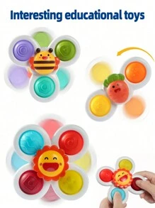 WeRein 1 Suction Cup Rotating Baby Toy 12-18 Months Old, 1-3 Years Old Baby Rotating Top Sensory Toy, Baby Teasing Dent Toy, 1-2 Year Old Boys And Girls Christmas Birthday Gift Toy Baby Toy, Toddler Toy, Sensory Toy, Toy, Christmas Halloween Thanksgiving Baby Toy, Dent, Baby Game, Baby Toy, Baby Toy