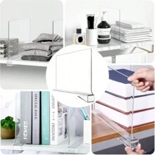 Transparent Acrylic Shelf Dividers Multifunctional Shelf Divider Shelf Divider, Wardrobe Divider For Bedroom, Kitchen,Study Cabinets And Organisation