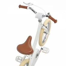Petimini 12 Inch Bike For Old Little Girls Retro Vintage Style Bicycles With Training Wheels And Bell, Yellow - White - View 3