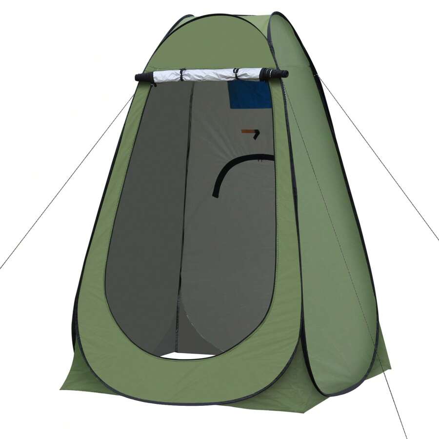 TUKAILAI Camping Toilet Tent Shower Tent Pop Up Changing Tent Privacy Toilet Changing Room Storage Tent Mobile Outdoor WC Tent For Camping & Beach, With Carrying Bag 150 X 150 X 190 Cm - màu xanh lá - Xem 1
