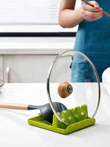 Rejilla multifuncional de cocina para almacenar utensilios - Estante de apoyo para espátulas, cucharas, palillos, tapas de ollas, tapas y platos. Organizador de cocina esencial para el hogar