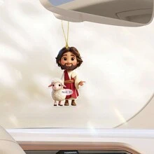 1 mặt dây chuyền trang trí hình Chúa Giê-su Phục Sinh, mặt dây chuyền móc khóa acrylic 2D đa chức năng, thiết kế Chúa Giê-su và Cừu, phụ kiện móc khóa, trang trí ngày lễ, thích hợp để trang trí xe hơi và túi xách, món quà lý tưởng cho kỷ niệm, lễ Phục Sinh, Ngày Valentine, Năm Mới, sinh nhật, lễ tốt nghiệp. - Mặt dây chuyền Chúa Giêsu-sợi vàng - Xem 4