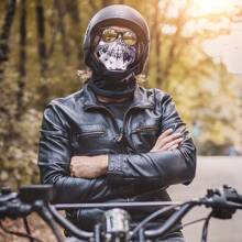 fuinloth Pasamontañas, Balaclava Protección UV, para Moto Esquí Ciclismo para Hombres y Mujeres - Calavera - Ver 3