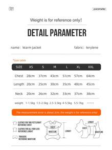 3-Layer Thick Warm Dog Jacket Coat For Small/Medium Dogs, 8 Colors Available, Suitable For Autumn/Winter - Red - View 2