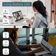 15.6'' Laptop, Student Laptop Windows 11 Pro With 16GB RAM For Home And Office, 512GB SSD Laptop With Intel N5095 High-Speed Performance Computer And 1080P Full HD Display, Dual-Band WiFi, 180° Opening Angle, Dual Speakers - US A Type Plug(110-127V) - View 8
