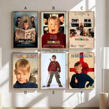 1/6Pcs Home Alone - Movie Posters Wall Arts - 90's Movie Posters - Canvas Wall Decorate - Home Alone Movie Poster For Living Room Bedroom Decor Gifts Birthday Graduation