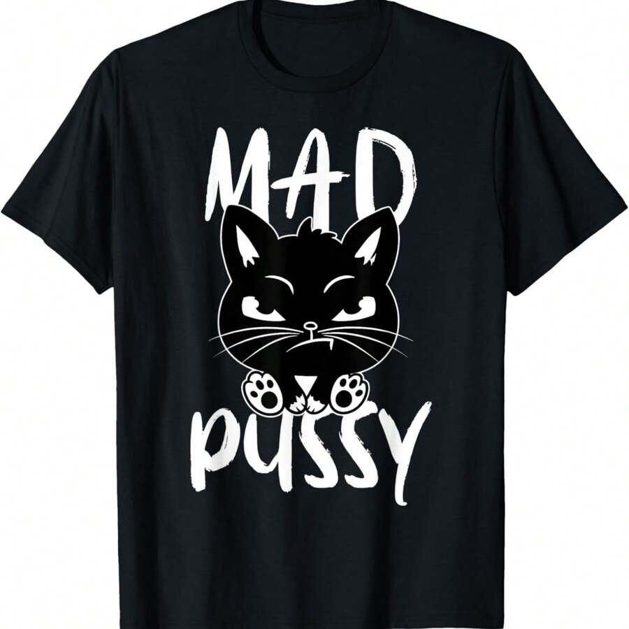 Mad Cat  Adult Language Meme T-Shirt
