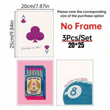 Bộ 3 tranh in hộp diêm màu nước, áp phích vải canvas diêm hợp thời trang, tranh tường hộp diêm cổ điển, tranh in thẩm mỹ màu hồng vui nhộn cho trang trí nhà chung cư - Nhiều màu - Xem 16