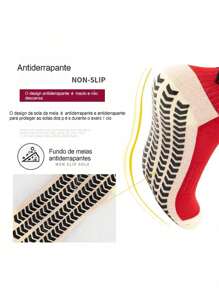 Men's Compression Sock Kit High-Top Anti-Slip Football Cotton High Quality Ventilation - Orange - View 4