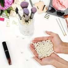 1000/2500pcs No-Hole Faux Pearl Beads For DIY Crafts, Jewelry, Vase Fillers, Table Scatter, Wedding Decoration, Ivory Undrilled Craft Pearls Home Decor Room Decor Flower Vase Glass Vase
