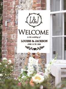 1PC,Custom Vinyl Sticker Black Or White Wedding Welcome Sign Stickers Vinyl Lettering Event Signage Party Sign Decal Wedding Reception Calligraphy Custom Wedding Gift Customize Gifts For Bride And Groom Birthday Graduation,Home Refresh - Multicolor - View 8