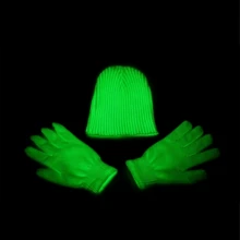 1 Bộ Găng tay phát sáng trong bóng tối, Đạo cụ biểu diễn múa bóng tay - trắng - Xem 4