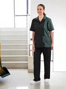 Uniforme Limpieza Resistente Mod Nuevo, Variedad De Tallas - Verde Oscuro - Ver 4