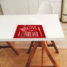 Valentine's Day Heart Table Placemats Decorative Heat Resistant Mats For Party Dining Decoration