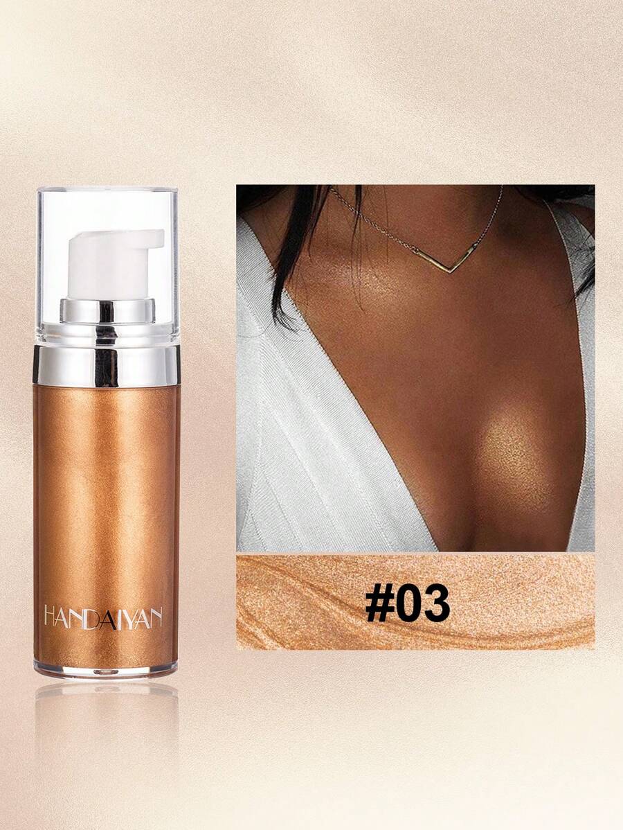 HANDAIYAN Highlighter Body Lotion: Brightening Serum For Long-Lasting, Natural-Looking Glow-Perfect For Summer Beaches, Pool Parties, Halloween, And Christmas Gifts. Ideal As A Gift For Birthdays, Valentine's Day, And Mother's Day. A Must-Have For Wild Parties - 銅色 - 查看 1
