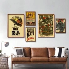 1 pièce Affiche d'art mural sans cadre, impression sur canevas haute qualité d'un film classique. Affiche de série de films anciens, œuvre murale vintage pour décoration de bar, salon, cinéma familial, populaire