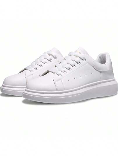 Shendy Vendy Tenis Hombre de Moda Sneakers Running Casual Tenis de Deporte-Zapato deportivo casual blanco para hombres, zapato de skate de moda ligero y transpirable con punta redonda y suela antideslizante.