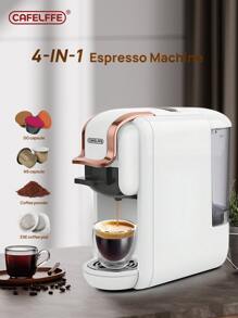 Cafelffe咖啡機4合1膠囊咖啡機,19巴全自動小型家用0.6l可拆卸水箱,兼容通用1450w咖啡膠囊 - 白色 - 查看 3