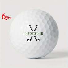 3/6 pièces Balles de golf personnalisées - Créez vos propres balles de golf, un cadeau parfait pour les golfeurs et les passionnés - Fabriquées en caoutchouc durable, double couche de qualité compétition, convient pour les cadeaux uniques et les événements mémorables - Idéal pour les golfeurs, les mariages, les tournois et les occasions spéciales
