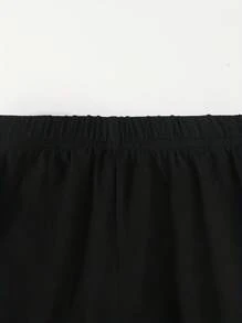 Toddler Butterfly Print Versatile Leggings - Black - View 4