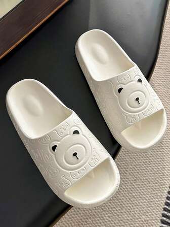 新款夏季女式 EVA 鞋几何压花凉鞋，时尚休闲平底厚底一脚蹬拖鞋，户外穿着，休闲鞋，防滑室内外拖鞋，情侣款