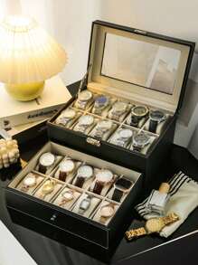 1pc Jewelry Organizer Box For Watch Bracelet Display - Multicolor - View 2