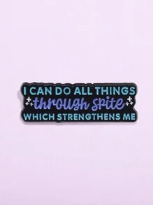 1PC Dark Humor Sarcastic Enamel Pins Custom I Can Do All Things Through Spite Brooches Lapel Badges Funny Jewelry Gift For Friends - Multicolor - View 5