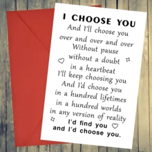 1 Pieza Tarjeta de felicitación de amor romántico para cualquier persona - perfecta para el Día de San Valentín, cumpleaños, aniversarios