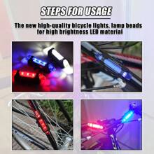 Bicycle Light Usb Rechargeable Led Warning Taillight For Night Cycling