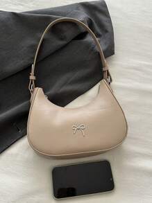 新颖月牙包夏季新品高端小众半月形腋下单肩手提包 - 卡其色 - 查看 10