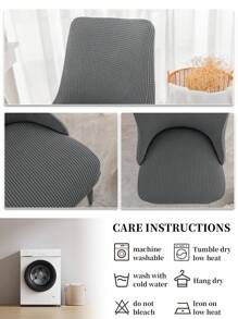 1 pièce, 2 pièces, 4 pièces, Housse de chaise à dossier haut avec accoudoirs courts en forme de grain de maïs, style moderne. La housse de chaise à dossier haut avec accoudoirs courts en forme de grain de maïs convient pour une utilisation à la maison dans le salon, la salle à manger, le bureau, et ce, dans toutes les saisons.