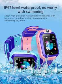Kids Smart 2G Call Phone Watch Waterproof Mother Children GPS Monitor Boy Girls SOS Child Sports Digital Watches Tracker - Multicolor - View 3