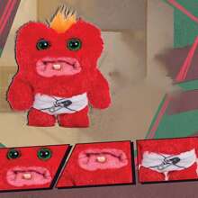 Spin Master 3.94英寸官方可爱怪兽造型奇特牙齿趣味新奇成人收藏娃娃，生日和圣诞节礼物