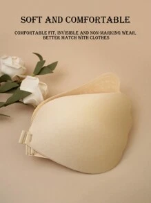 Sujetador autoadhesivo sin espalda para mujer, push-up, invisible, sin tirantes, transpirable y anti-caída, adecuado para vestidos de novia