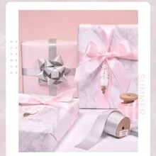 5 Rollos Liston Satinado Para Rosas Eternas Moños Navidad Regalos Decoraciones Manualidades 110 Metros 5 Piezas De 4 Cm Color Morado Rojo Rosa Dorado Beige Durazno Fiucsa Verde W5899 ROSA