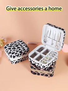 1 Buah Kotak Perhiasan Motif Leopard Hadiah Hari Ibu Kotak Penyimpanan Perhiasan Genggam Portabel untuk Anting dan Cincin Kotak Kalung Kecil yang Indah Kotak Perhiasan Beludru Retro Kotak Kemasan Perhiasan Gaya Kotak Penyimpanan Praktis untuk Perjalanan Kotak Perhiasan Kalung dan Anting Kotak Penyimpanan Perhiasan Kotak Perhiasan Portabel Sederhana Kotak Penyimpanan Perhiasan untuk Anting, Kalung, dan Cincin Kotak Perhiasan Kembali ke Sekolah - MultiWarna - View 3