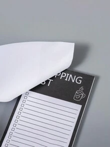 1 pièce Tableau mémo magnétique minimaliste, bloc-notes à déchirer créatif pour liste de courses, tableau magnétique de message de réfrigérateur avec dessins animés